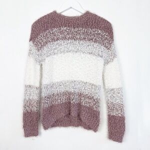 SO Junior Tunic Stripe Pullover Cozy Sweater Size XS